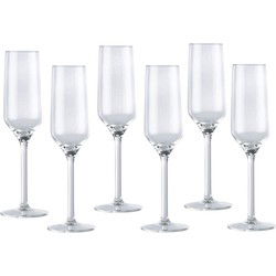 Luxury houseware Champagneglazen - 30x - glas - 220 ml - Champagneglazen