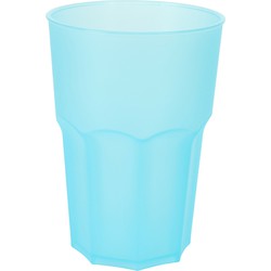 Limonade/drinkbeker kunststof - blauw - 480 ml - 12 x 9 cm - Bekers