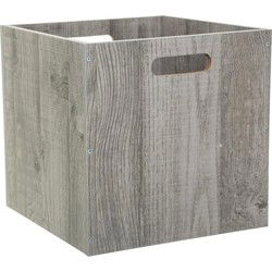 5Five Opbergmand - Grijs wash - 31 x 31 x 31 cm - 29 liter - Kist - Opbergkisten