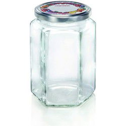 Leifheit 3211 Jampot Zeshoekig 770ml Glas/Zilver