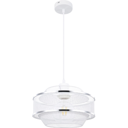 Moderne hanglamp Vigatto - L:25cm - E27 - Metaal - Wit