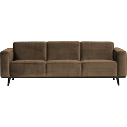 BePureHome Statement 3-Zitsbank - Fluweel - Taupe - 77x230x93