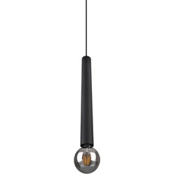 Industriële Hanglamp Clermont - Metaal - Zwart