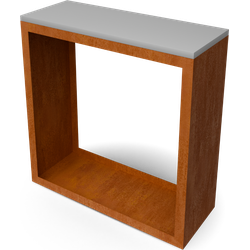 Egura Butcher Block Houtopslag L100 x B38,5 x H100 cm natuursteen blad