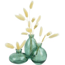 QUVIO Vazen set van 3 - Glas - Groen