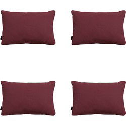 Madison -  Sierkussen Panama bordeaux - Ca. 40x60 cm - Set van 4