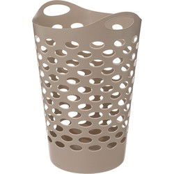5Five Flexibele wasmand/opbergmand - beige - 60 liter - H66 cm - Wasmanden
