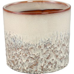 PTMD Bloempot Suzann - 17x17x15 cm - Keramiek - Creme