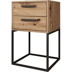 Meubella - Nachtkastje Sylvester 8 - Eiken - 40 cm