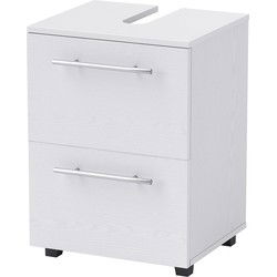 HOMCOM Badkamerkast, Wasbakkastje met Lade, 60 cm hoog - Wit