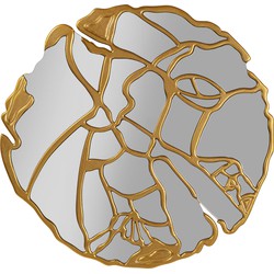 Kare Spiegel Pieces Gold Ø100cm