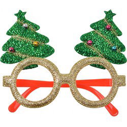 Clayre & Eef Kerstbril Rood Kunststof