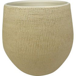 Ter Steege Plantenpot - moderne look - beige - 26 x 25 cm - Plantenpotten