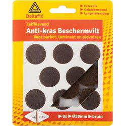 Anti-krasvilt rond 28mm bruin 8st
