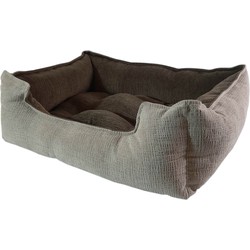 Furnilux - Hondenmand - Hondenbed - Luxe Hondensofa - Hondenmatras - Bruin/ Creme - Stof - 60 x 50 x 21 cm