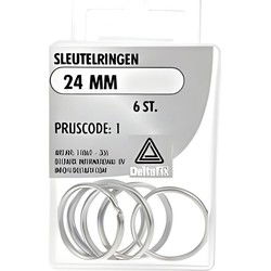 Sleutelringen 24mm 6st