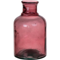 Bellatio Design Bloemenvaas - gerecycled glas transparant paars - D12 x H20 cm - Vazen