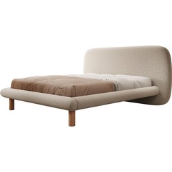 Meubella Tweepersoonsbed Udex - Beige - 160x200 cm