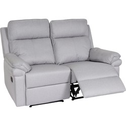 Cosmo Casa 2 - zits bioscoopstoel - relaxstoel - TV - Stoel met armleuning - Kantelfunctie - Geen-doorhangende ophanging stof/textiel - Lichtgrijs