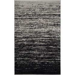 Safavieh Modern Ombre Vloerkleed voor Binnengebruik, Adirondack Collectie, ADR113, in Zilver & Zwart, 91 X 152 cm