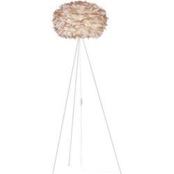 Eos Medium vloerlamp light brown - met tripod wit - Ø 45 cm