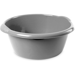 Hega Hoger Afwasteil - klein - 6L - rond - zilver - 32 x 13 cm - Afwasbak