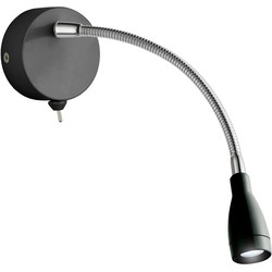 Landelijke Wandlamp - Bussandri Exclusive - Metaal - Landelijk - LED - L: 7cm - Voor Binnen - Woonkamer - Eetkamer - Zwart