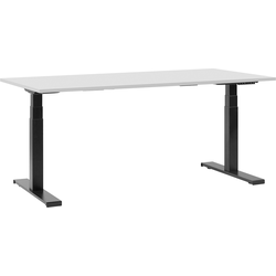 DESTIN II - Bureau - Grijs/Zwart - 180 cm - Spaanplaat