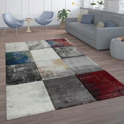 Laagpolig Modern Vloerkleed Smarela - Rood - 80x300 cm