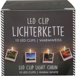 Lichtslinger - met LED knijpertjes - 150 cm - Kerstkaarten ophangen - 150 cm - Lichtsnoeren