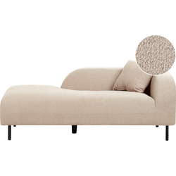 Beliani LE CRAU - Chaise longue-Grijs-Bouclé