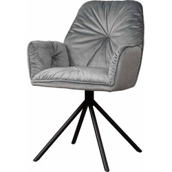 Tower living Palma armchair - fabric Bluvel 14 grey