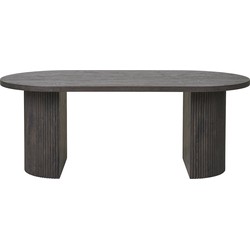 Salontafel Ovaal - Donkerbruin MDF - 60x120x45cm - Boavista
