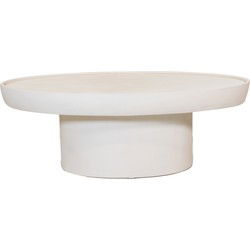 Salontafel Ovaal - Beige - Betonlook - 120cm - Salontfal Tess
