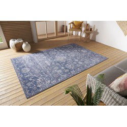 Vintage Binnen- En Buitenkleed - Alexandria Blauw - 80 X 200 CM