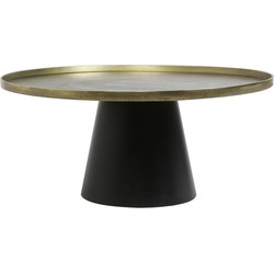 Light&living Salontafel Ø75x35 cm POPETA antiek brons-zwart