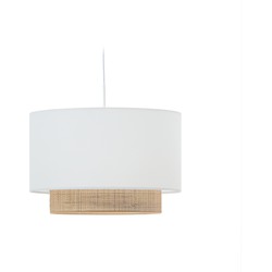 Kave Home - Erna bamboe plafondlamp met natuurlijke, witte afwerking Ø 40 cm