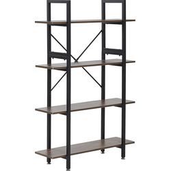 DARBY - Boekenkast - Donkere houtkleur - Vezelplaat