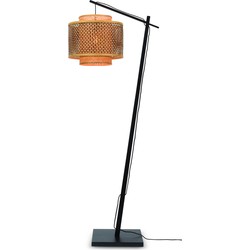 Vloerlamp Bhutan - Bamboe Zwart/Naturel - 68x40x176cm