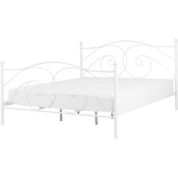 DINARD  - Tweepersoonsbed - Wit - 180 x 200 cm - Metaal