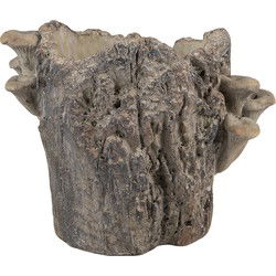 Clayre & Eef Bloempot Bruin Steen
