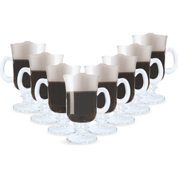 OTIX Irish Coffee glazen - Koffietassen - Latte macchiato - 8 stuks - 240ml - Koffiekopjes - Met oor