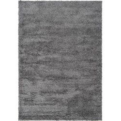 Vercai Rugs Parma Collectie - Hoogpolig Vloerkleed - Shaggy Tapijt voor Woonkamer - Polyester - Grijs - 80x150 cm