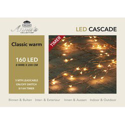 Anna's Collection Cascade draadverlichting - 160 led - warm wit - Lichtsnoeren