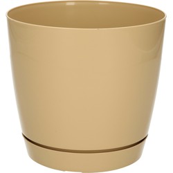 Prosperplast plantenpot - kunststof - beige - D16 x H14 cm - Plantenpotten