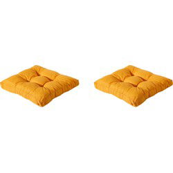 Madison -  Florance Zitkussen Panama golden glow - Ca. 60x60 cm - Set van 2