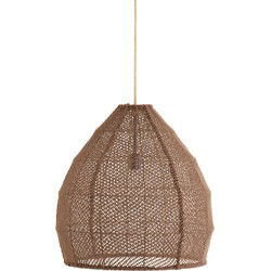 Light&living Hanglamp Ø50x50 cm MAKASSAR zijde chocolade bruin