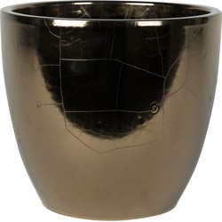 Steege Bloempot - goud - Scandinavische look - keramiek - 20 x 19 cm - Plantenpotten