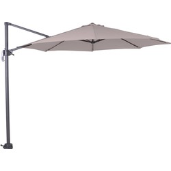 Hawaii zweefparasol S dia. 300 carbon black/sand zonwering