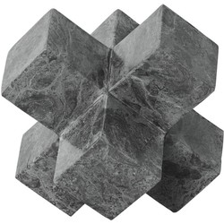 MUST Living Object Wavebreaker Black,19x19x19 cm, black marble